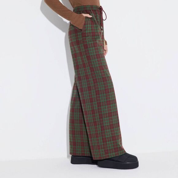 Wild Fable - Women's Mid-Rise Wide Leg Pull-On Pants - Wild Fab Green - Picture 3 of 4